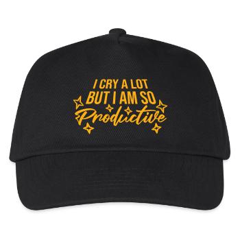 I Cry A Lot But I Am So Productive Lustig Emotion - Kinder Basecap - Schwarz - Vorne