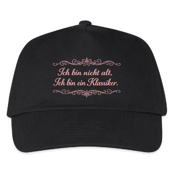 Ich bin nicht alt Klassiker - Kinder Basecap - Schwarz - Vorne