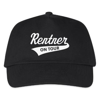 Rentner – On Tour (Rente / Ruhestand / White) - Kinder Basecap - Schwarz - Vorne