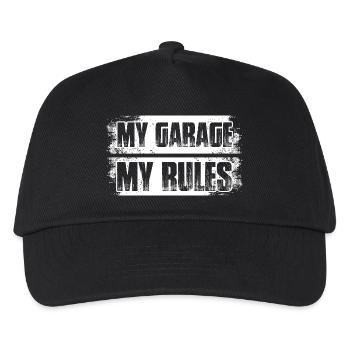 My garage my rules Car lover car guy mechanic - Kinder Basecap - Schwarz - Vorne