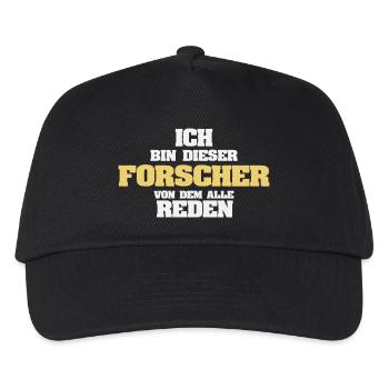 Arbeit Forscher - Kinder Basecap - Schwarz - Vorne