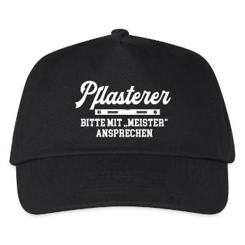 Pflasterer Meister Pflasterermeister Chef - Kinder Basecap - Schwarz - Vorne