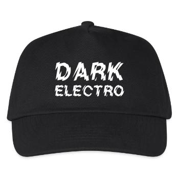 Dark Electro Musiktypografie-Logodesign - Kinder Basecap - Schwarz - Vorne