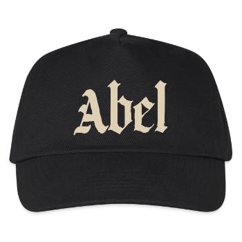 Abel Gothic Script - Kinder Basecap - Schwarz - Vorne