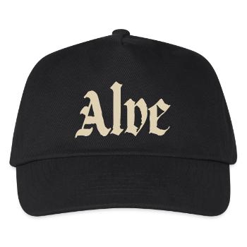 Alve Gothic Schriftart - Kinder Basecap - Schwarz - Vorne