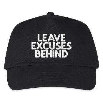 Leave Excuses Behind - Kinder Basecap - Schwarz - Vorne