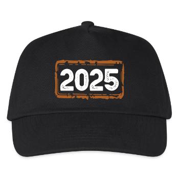 2025 Jahr - Kinder Basecap - Schwarz - Vorne