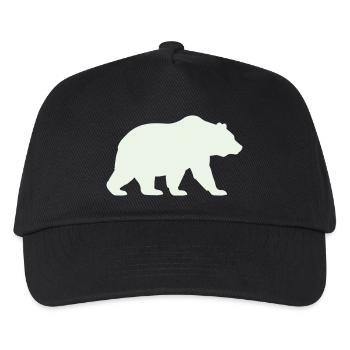 Silhouette d’ours vert doux - Casquette de baseball Enfant - noir - Devant