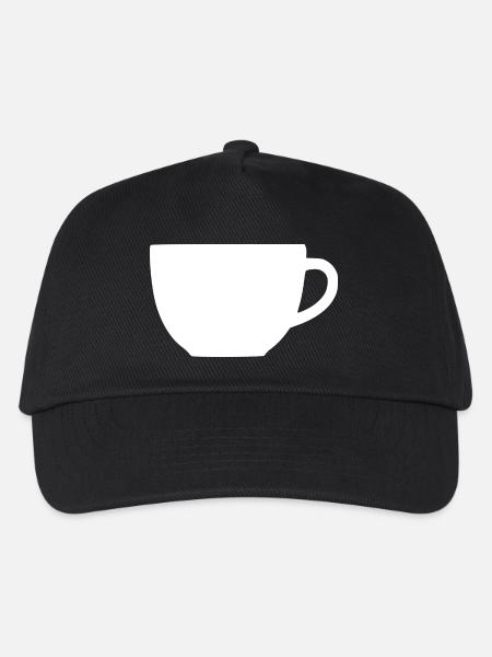 Kaffee Kaffeetasse Tasse Geschenk Kaffeetrinker - Kinder Basecap - Schwarz