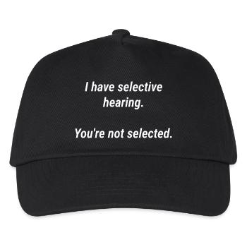 Selektives Hör-Tee - Kinder Basecap - Schwarz - Vorne