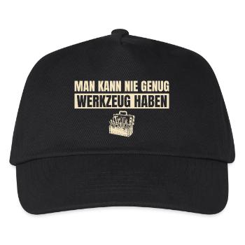 Man kann nie genug Werkzeug haben Handwerker - Kinder Basecap - Schwarz - Vorne