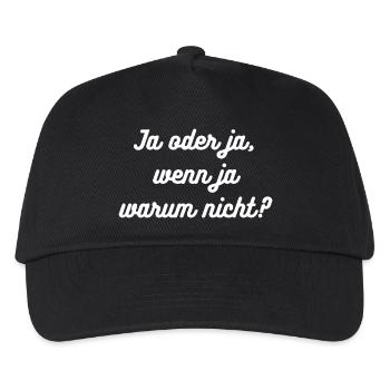 HN Ja oder ja, wenn ja warum nicht? - Kinder Basecap - Schwarz - Vorne