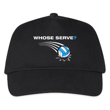 Whose serve? Volleyball Volleyballspieler - Kinder Basecap - Schwarz - Vorne
