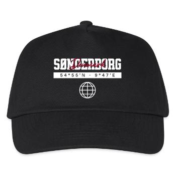 Sonderburg Dänemark Koordinaten Reise Souvenir - Kinder Basecap - Schwarz - Vorne