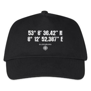 Oldenburg Geocacher Globetrotter Gift - Kids’ Baseball Cap - black - Front