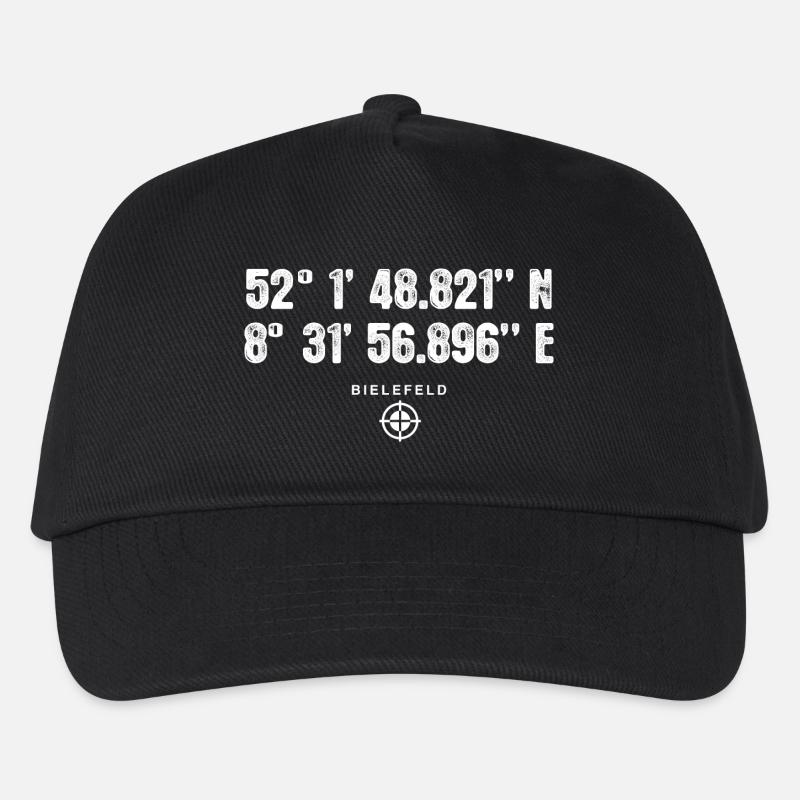 Bielefeld Geocacher Globetrotter Geschenk - Kinder Basecap - Schwarz