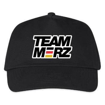 Team Merz - Kanzler - Kinder Basecap - Schwarz - Vorne