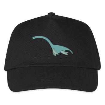 Lustig Comic Nessie Monster Geschenk Dinosaurier - Kinder Basecap - Schwarz - Vorne
