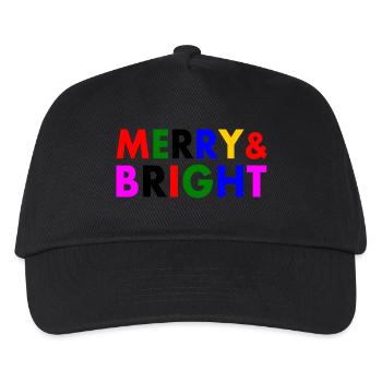 Merry and bright - Kids’ Baseball Cap - black - Front