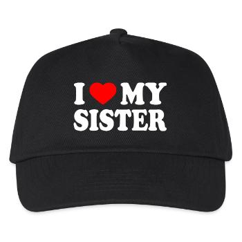 i love my sister - Kinder Basecap - Schwarz - Vorne