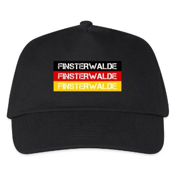 STADT FINSTERWALDE, DEUTSCHLAND - Kinder Basecap - Schwarz - Vorne