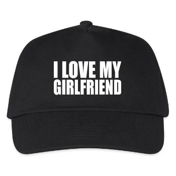 I love my girlfriend - Kinder Basecap - Schwarz - Vorne