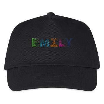 Emily Buchstabenname - Kinder Basecap - Schwarz - Vorne