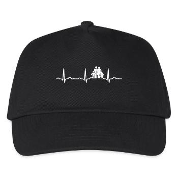 ECG HEART OF FAMILY White - Kids’ Baseball Cap - black - Front