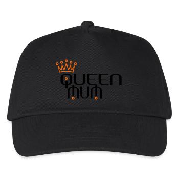 QUEEN MUM with crown - Kids’ Baseball Cap - black - Front