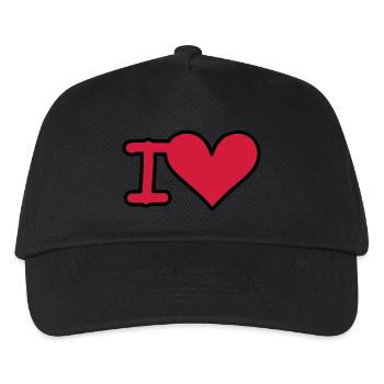 i love - Kinder Basecap - Schwarz - Vorne