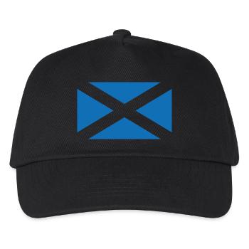 Flag of Scotland - The Saltire - Kids’ Baseball Cap - black - Front