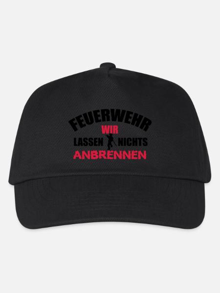 Wir lassen nichts anbrennen - Feuerwehr - Kinder Basecap - Schwarz