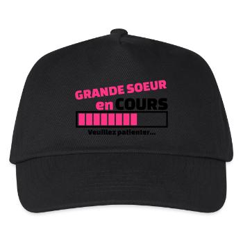 grande soeur en cours - Casquette de baseball Enfant - noir - Devant