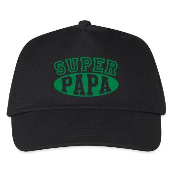 Super Papa - Kids’ Baseball Cap - black - Front