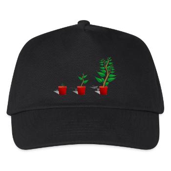 Plant growth - Kids’ Baseball Cap - black - Front