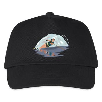 water skiing water ski wasser3 - Kinder Basecap - Schwarz - Vorne