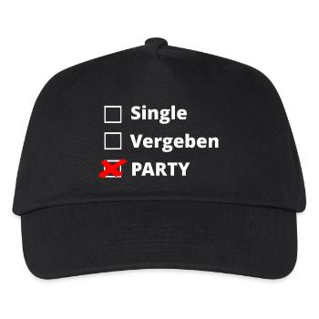 Party - Kinder Basecap - Schwarz - Vorne