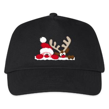 nicholas nicholas reindeer reindeer christmas christmas - Kids’ Baseball Cap - black - Front