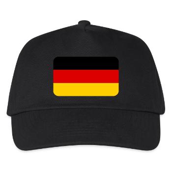 GERMANY FLAG round corner 400 dpi - Casquette de baseball Enfant - noir - Devant