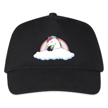 Unicorn above the clouds - Kids’ Baseball Cap - black - Front