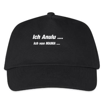 Anulu von Mama Spruch Lustig Geschenkidee - Kinder Basecap - Schwarz - Vorne