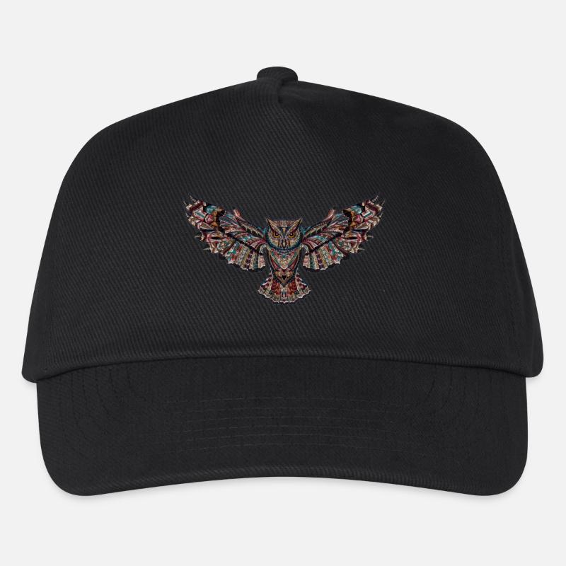 owl - Kids’ Baseball Cap - black