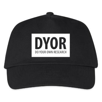 DYOR - Do Your Own Research - Kids’ Baseball Cap - black - Front