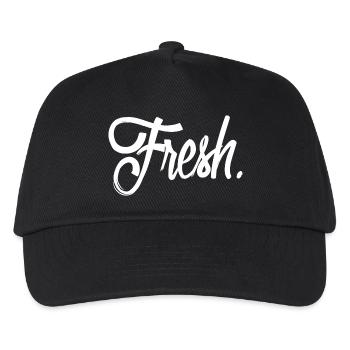 fresh white - Kids’ Baseball Cap - black - Front