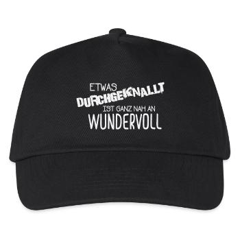 Etwas duchgeknallt ist ganz nah an wundervoll. - Kinder Basecap - Schwarz - Vorne