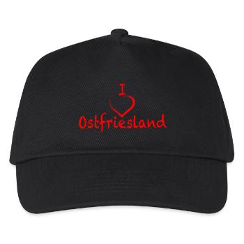 I Love Ostfriesland - Kinder Basecap - Schwarz - Vorne