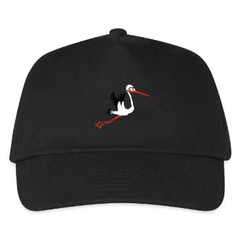 cigogne - Casquette de baseball Enfant - noir - Devant