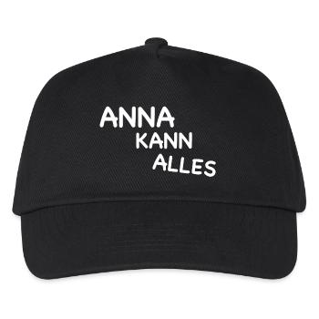 ANNA KANN ALLES I Anna I anna I Geschenk für Anna - Kinder Basecap - Schwarz - Vorne