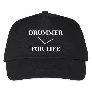 drummer drums drummer - Kids’ Baseball Cap - black - Front