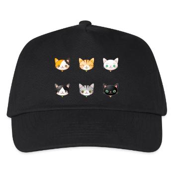 chats - Casquette de baseball Enfant - noir - Devant